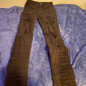 28-30 size Mens Black Ripped Skinny Jeans